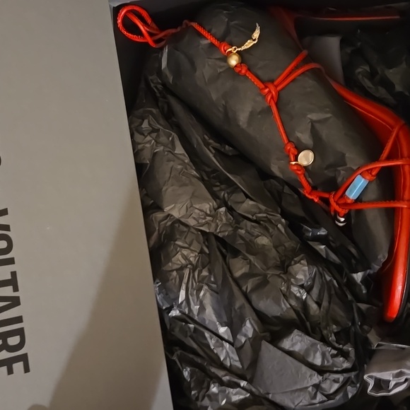 NWT Zadig & Voltaire Alana Leather charm jewel stone strappy Sandals High Heels - Picture 13 of 16